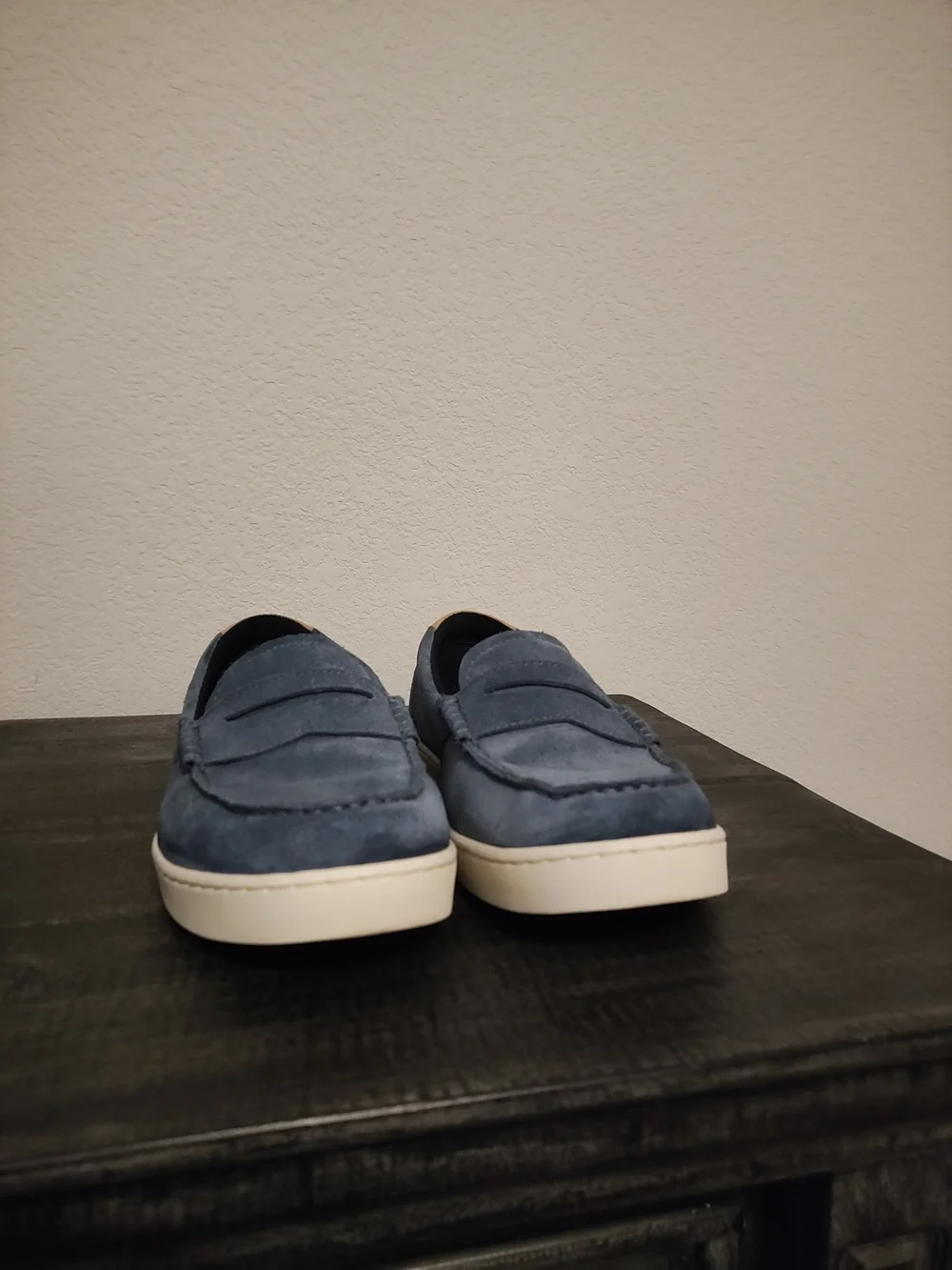 Cole Haan Men’s Blue Suede Penny Loafers